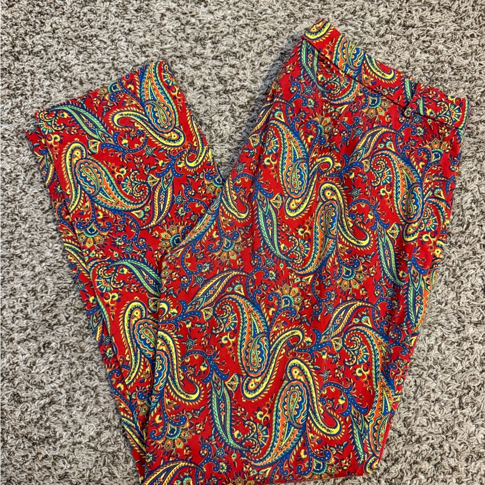 Ralph Lauren Vibrant Paisley Print Pants